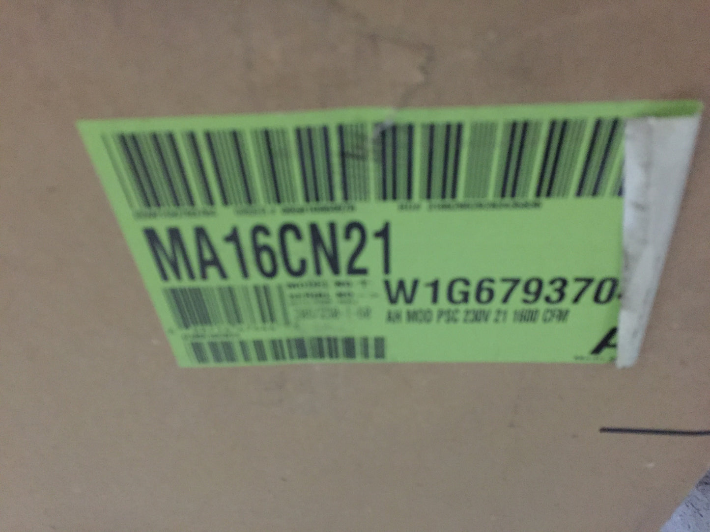 4 Ton AC/HP Multi-Position Air Handler/Less Coil, 208-230/60/1 CFM:1600 **Coil Not Included**