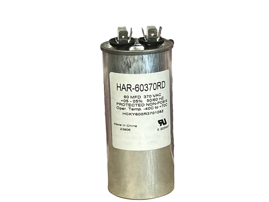 370 Vac, 60MFD 50/60 Hz, Round Capacitor