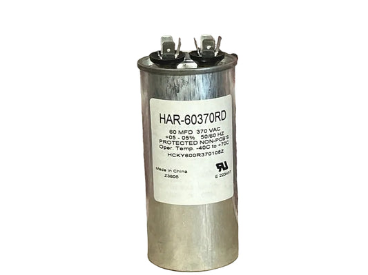 370 Vac, 60MFD 50/60 Hz, Round Capacitor