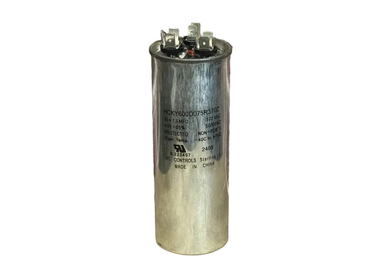 370 Vac, 60+7.5MFD 50/60 Hz, Round Capacitor
