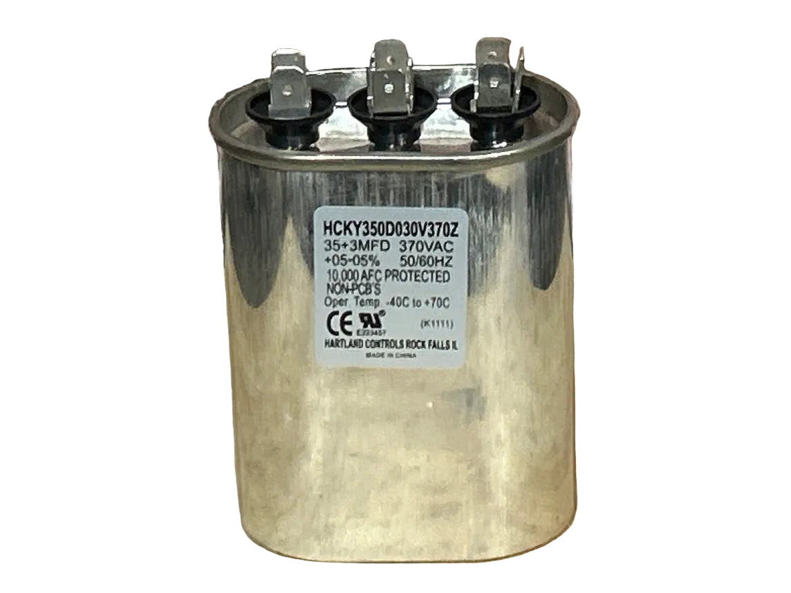 35+3 MFD x 370 VAC Oval Dual Run Capacitor