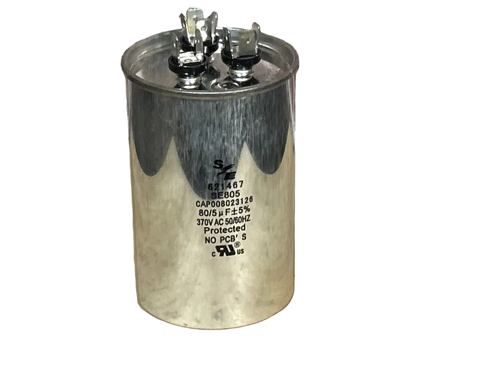 370 Vac, 80+5MFD 50/60 Hz, Round Capacitor