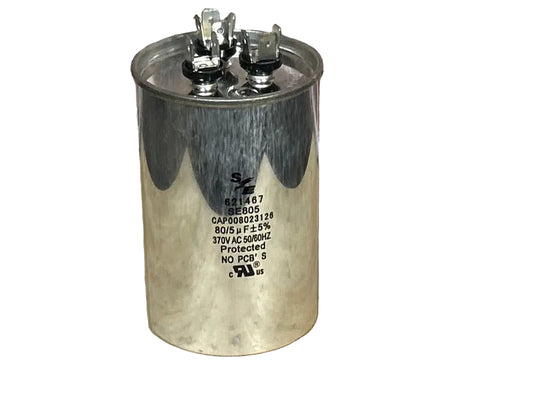 370 Vac, 80+5MFD 50/60 Hz, Round Capacitor