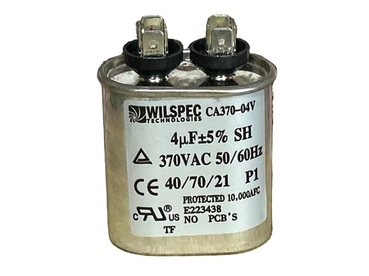 370 Vac, 4MFD 50/60 Hz, Oval Capacitor