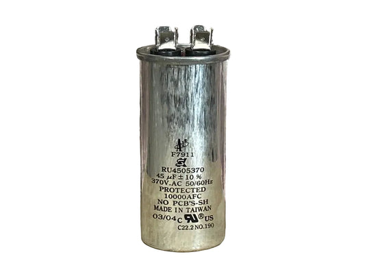 370 Vac, 45MFD 50/60 Hz, Round Capacitor