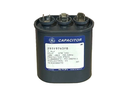 370 Vac, 7.5MFD 50/60 Hz, Oval Capacitor
