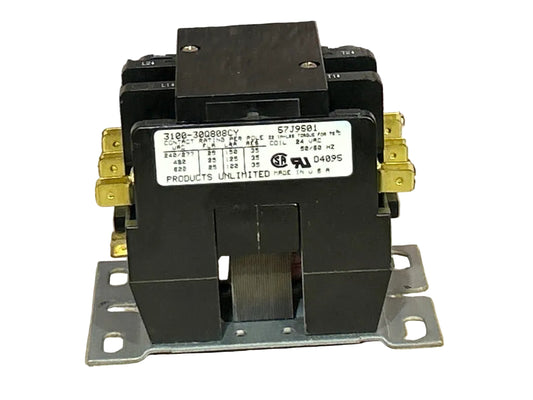24 V, 50/60 Hz, 25 Amps 3 Pole Contactor