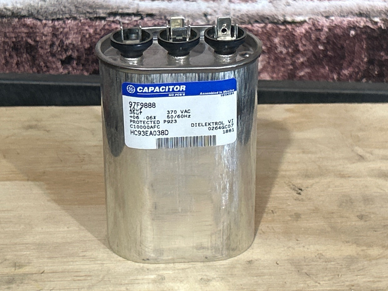 370 Vac, 35+10MFD 50/60 Hz, Oval Capacitor