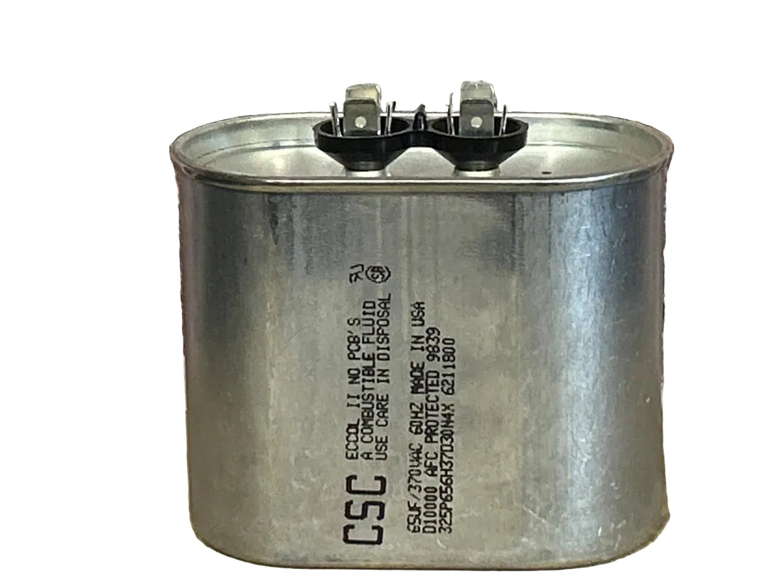 370 Vac, 65MFD 50/60 Hz, Oval Capacitor