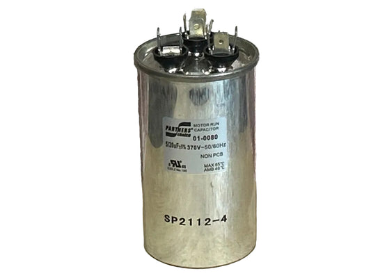 370 Vac, 20+5MFD 50/60 Hz, Round Capacitor