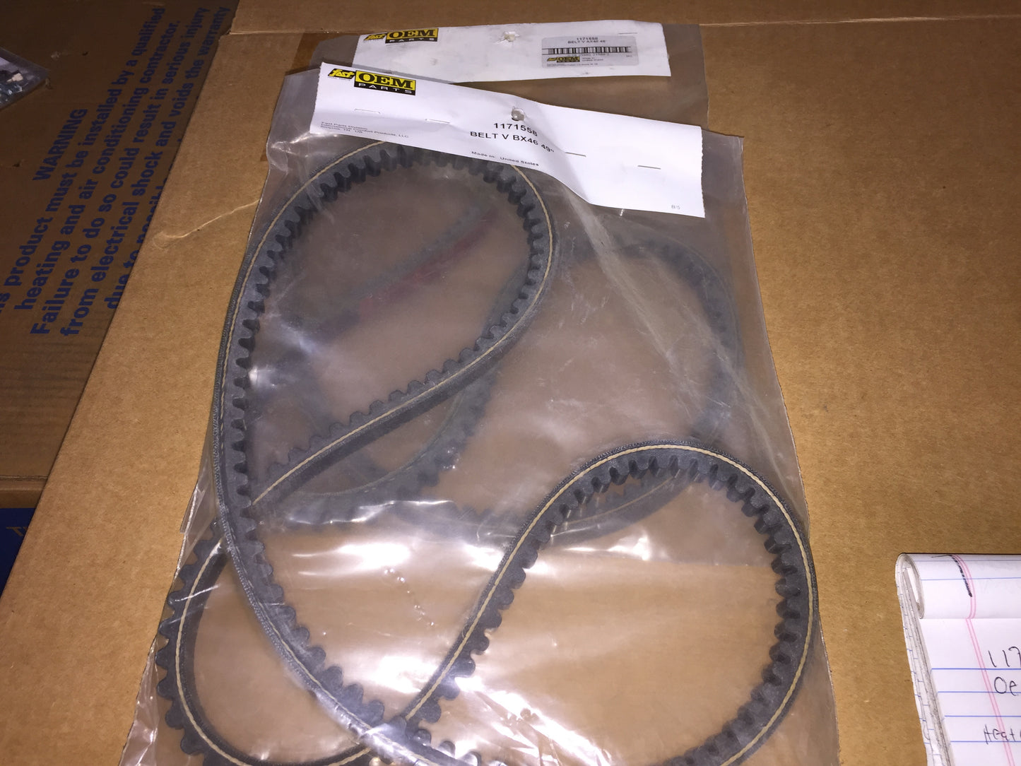 Bando Power King Cog "V" Belt 49" Effective Length