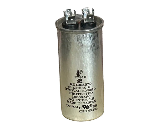 370 Vac, 40MFD 50/60 Hz, Round Capacitor