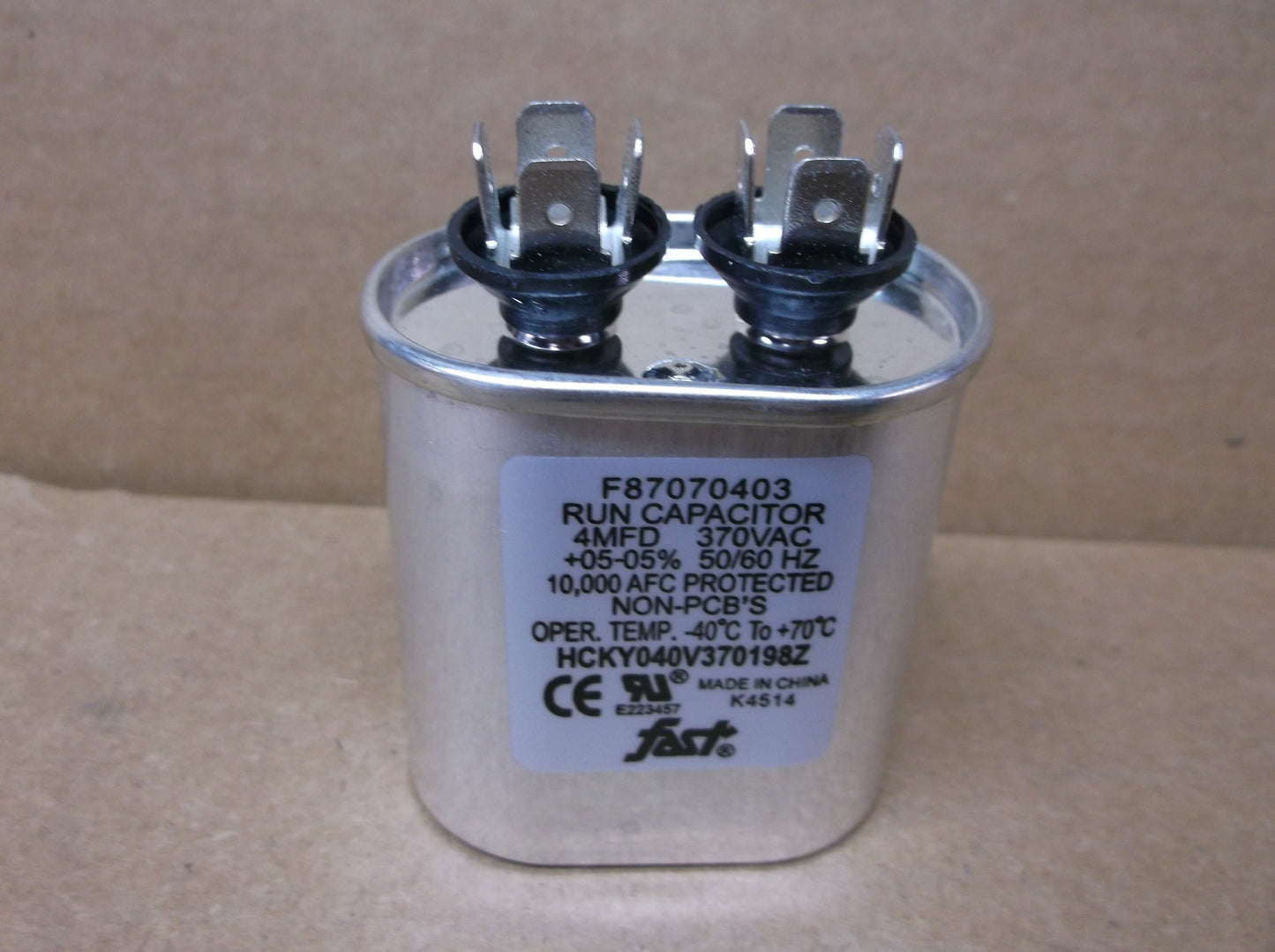 4MFD x 370VAC Oval Run Capacitor