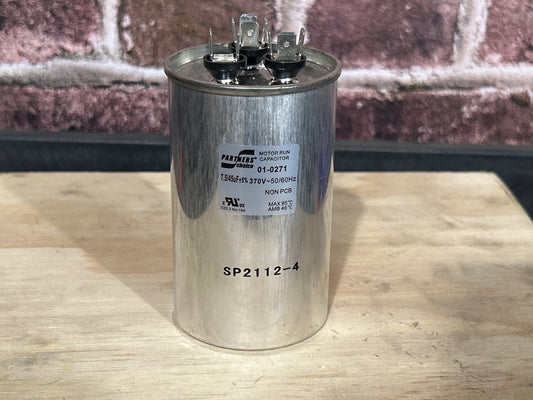 370 Vac, 45+7.5MFD 50/60 Hz, Round Capacitor