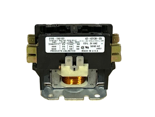24 V, 50/60 Hz, 30 Amps 1 Pole Contactor
