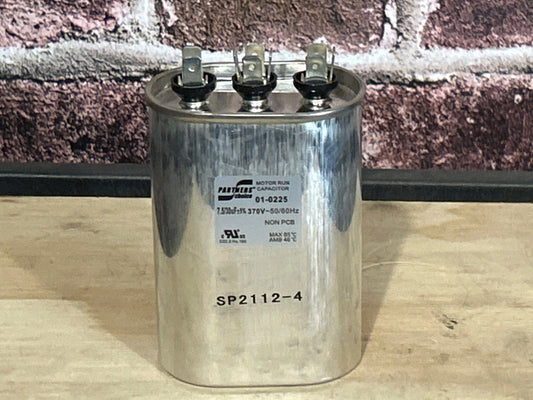 370 Vac, 30+7.5MFD 50/60 Hz, Oval Capacitor