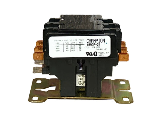 24 V, 50/60 Hz, 40 Amps 3 Pole Contactor