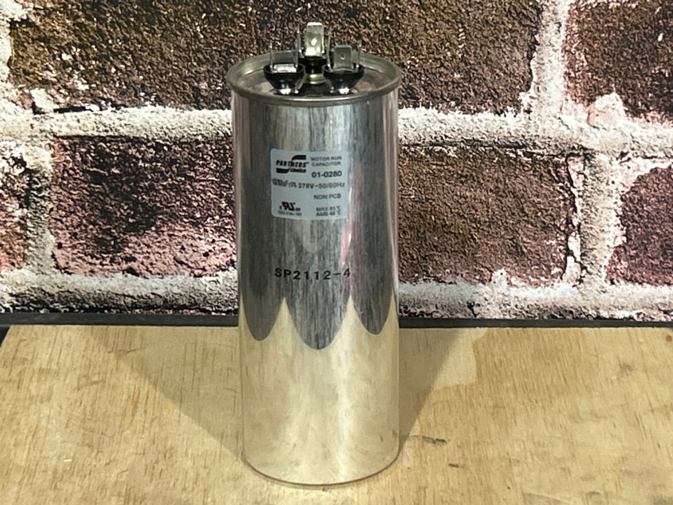 370 Vac, 80+10MFD 50/60 Hz, Round Capacitor