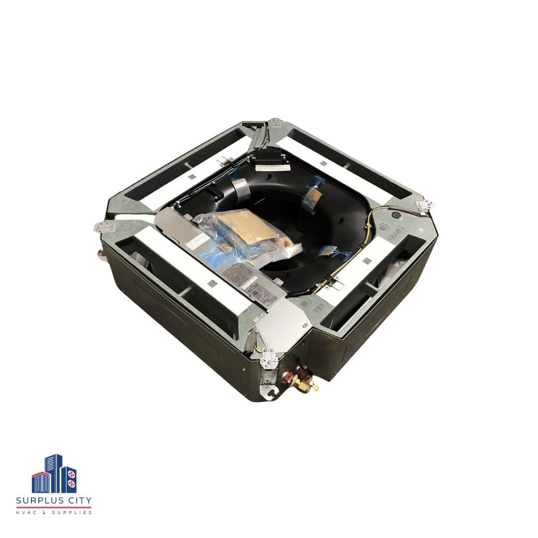 Minisplit de 4 vías con bomba de calor de casete para techo Airstage ID de 24 000 Btu/HP, sin rejilla decorativa