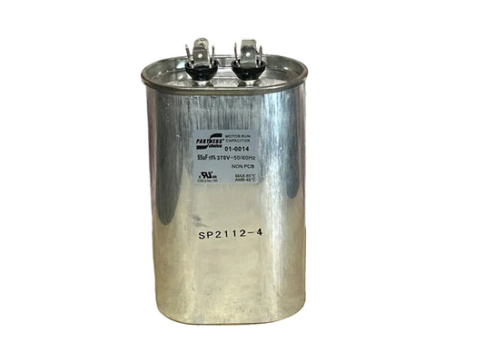 370 Vac, 55MFD 50/60 Hz, Oval Capacitor
