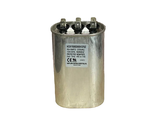 370 Vac, 50+5MFD 50/60 Hz, Oval Capacitor