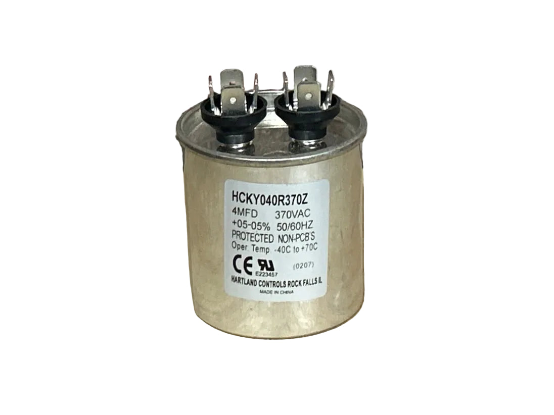 370 Vac, 4MFD 50/60 Hz, Round Capacitor