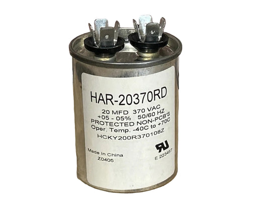 370 Vac, 20MFD 50/60 Hz, Round Capacitor
