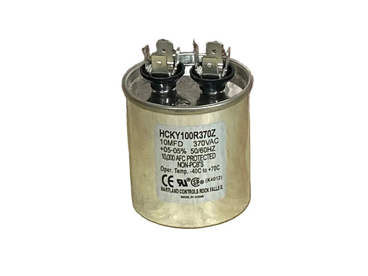 370 Vac, 10MFD 50/60 Hz, Round Capacitor