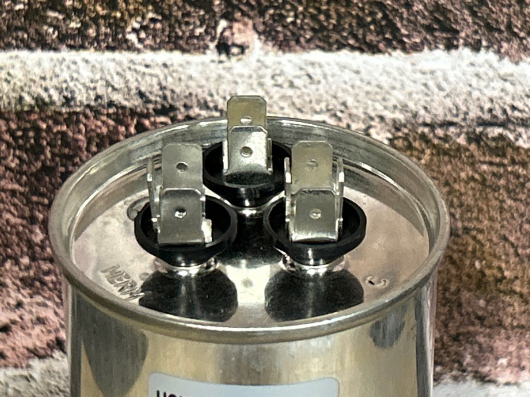 370 Vac, 80+7.5MFD 50/60 Hz, Round Capacitor