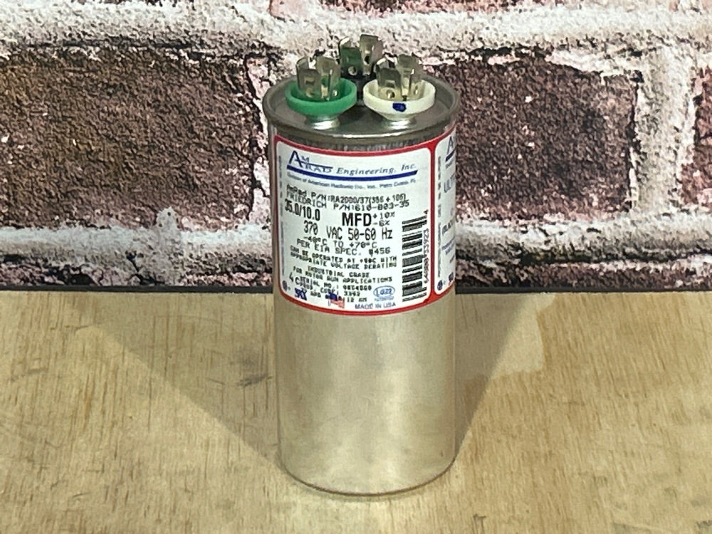 370 Vac, 35+10MFD 50/60 Hz, Round Capacitor