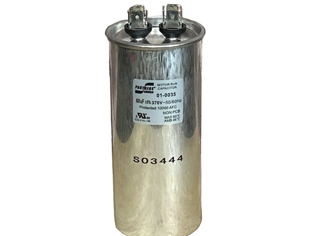 370 Vac, 60MFD 50/60 Hz, Round Capacitor