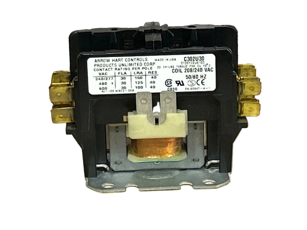 208/240 V, 50/60 Hz, 30 Amps 2 Pole Contactor