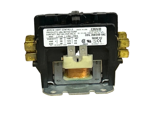 208/240 V, 50/60 Hz, 30 Amps 2 Pole Contactor