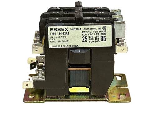 24 V, 50/60 Hz, 25 Amps 3 Pole Contactor