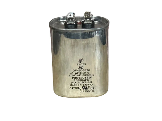 370 Vac, 45MFD 50/60 Hz, Oval Capacitor