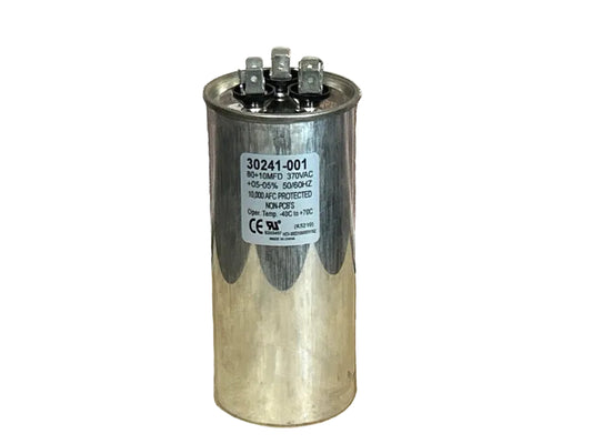 370 Vac, 80+10MFD 50/60 Hz, Round Capacitor