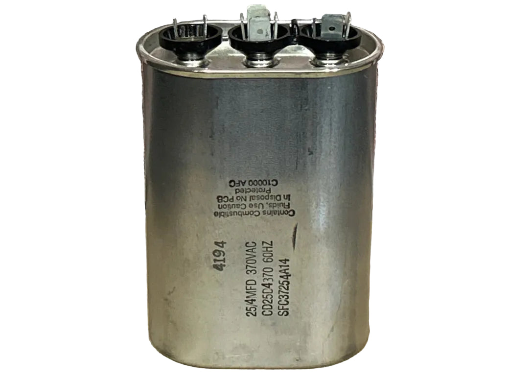 370 Vac, 25+4MFD 50/60 Hz, Oval Capacitor