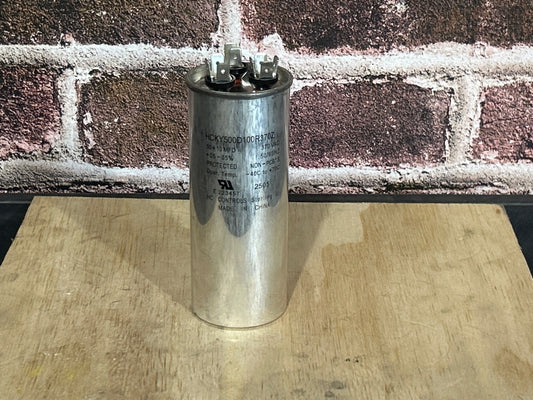 370 Vac, 50+10MFD 50/60 Hz, Round Capacitor