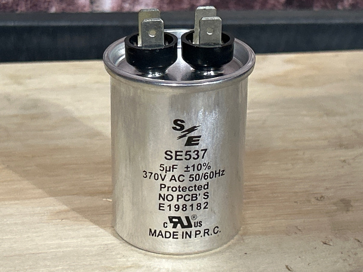 370 Vac, 5MFD 50/60 Hz, Round Capacitor