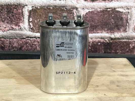 370 Vac, 40+7.5MFD 50/60 Hz, Oval Capacitor