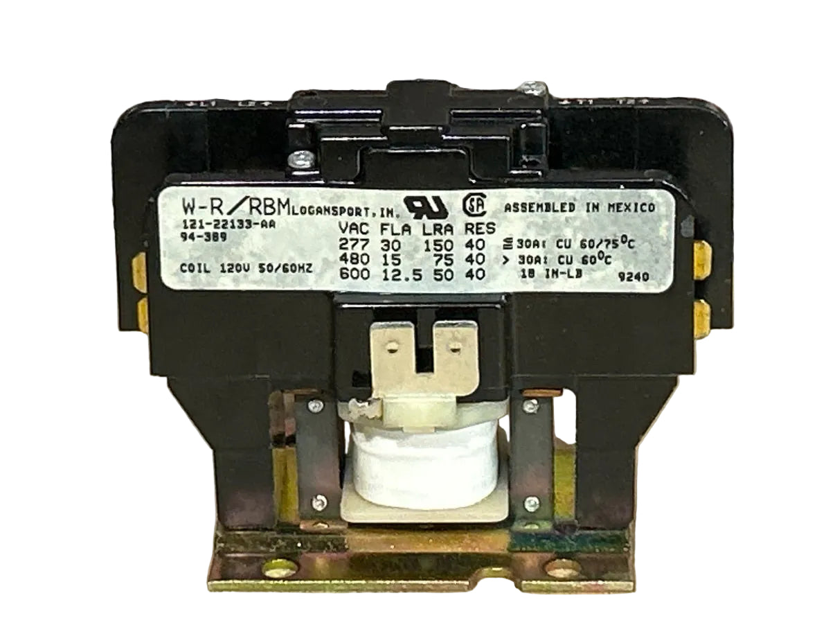 120 V, 50/60 Hz, 1 Pole Contactor