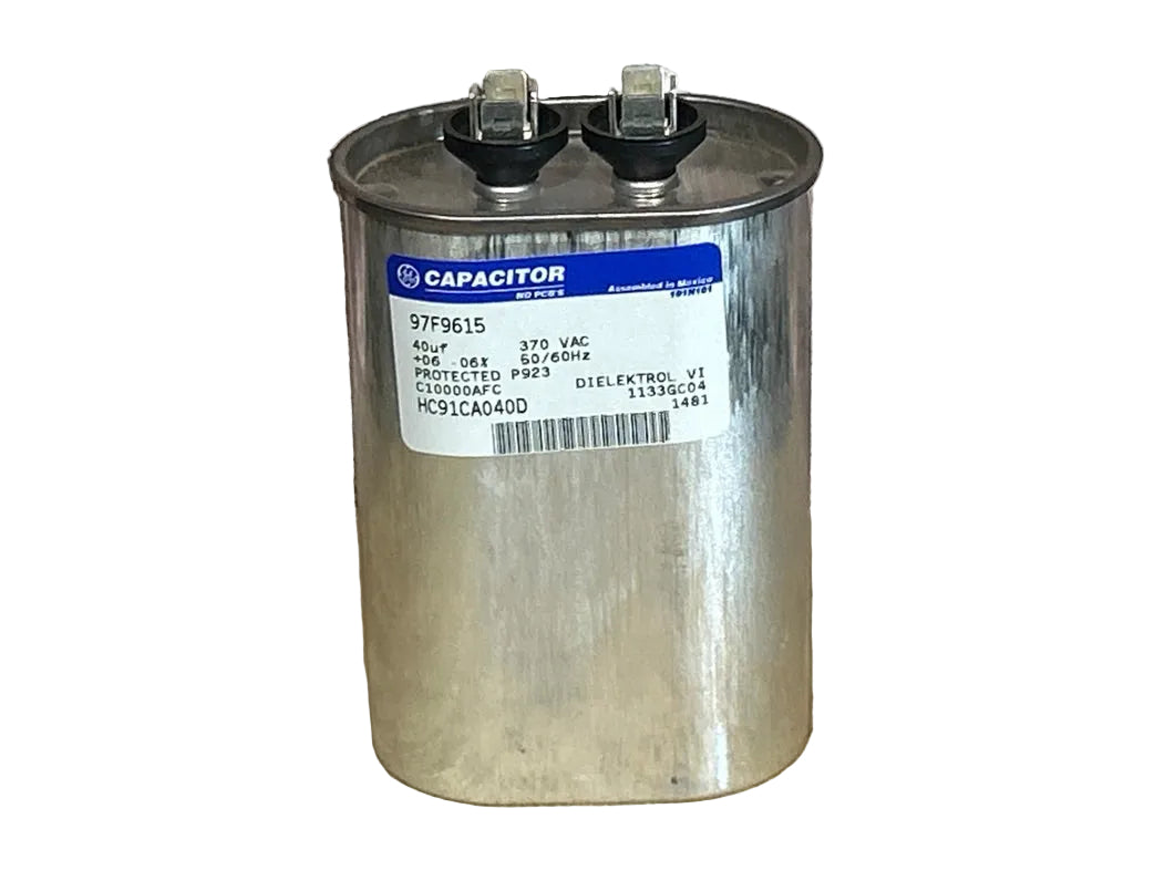 370 Vac, 40MFD 50/60 Hz, Oval Capacitor