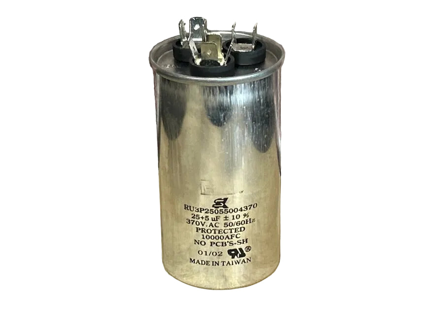 370 Vac, 25+5MFD 50/60 Hz, Round Capacitor