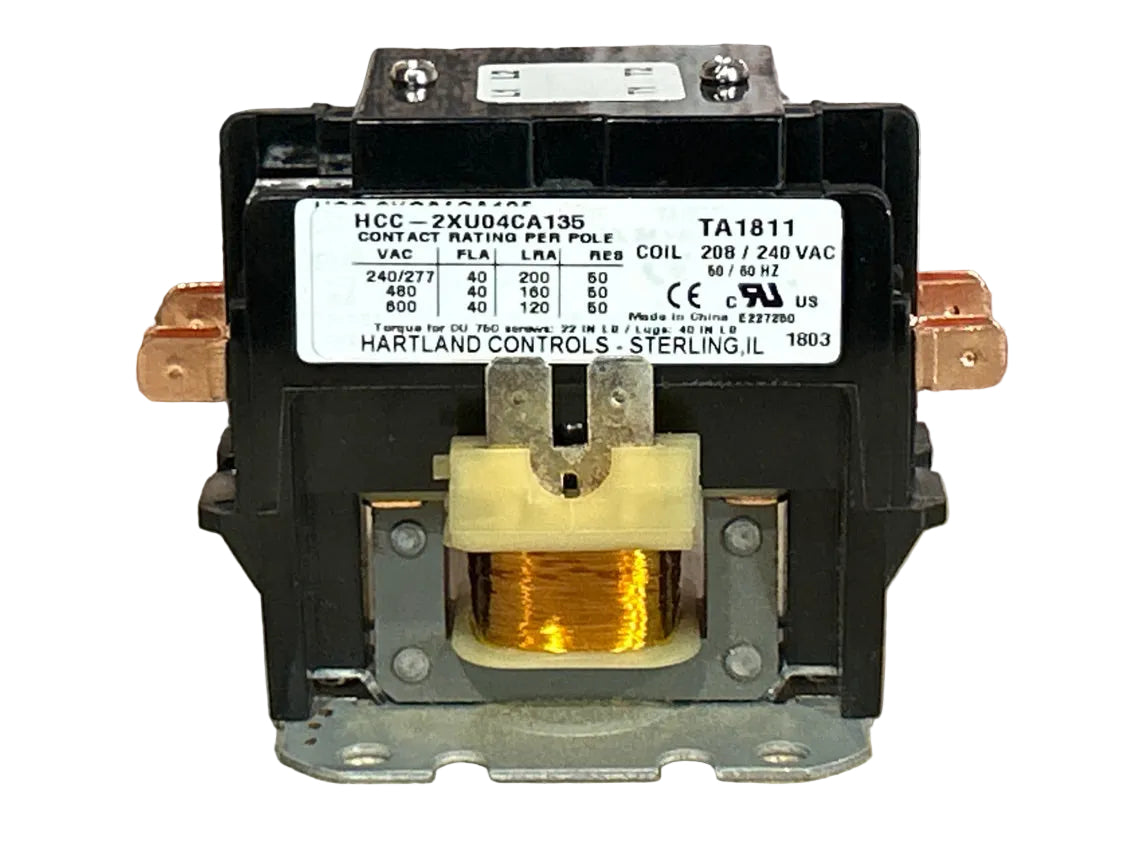208/240 V, 50/60 Hz, 40 Amps 2 Pole Contactor