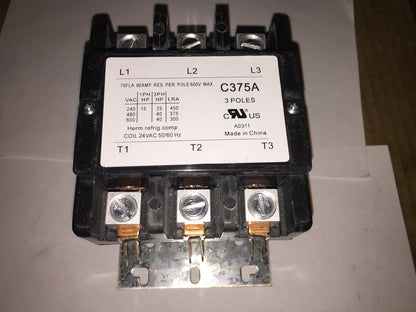 Contactor magnético de 3 polos y 75 amperios, 24 V CA