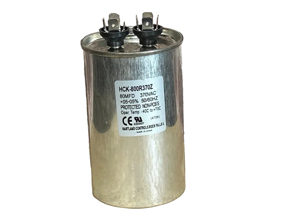 370 Vac, 80MFD 50/60 Hz, Round Capacitor