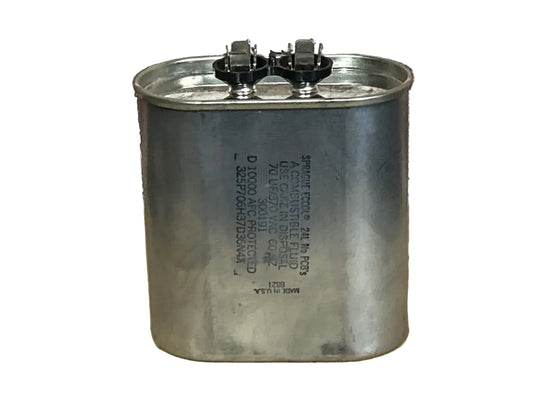 370 Vac, 70MFD 50/60 Hz, Oval Capacitor