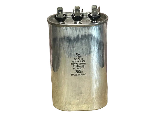 370 Vac, 45+5MFD 50/60 Hz, Oval Capacitor