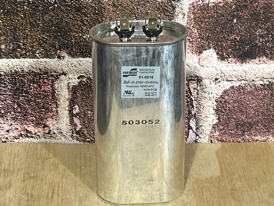 370 Vac, 65MFD 50/60 Hz, Oval Capacitor