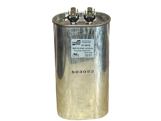 370 Vac, 65MFD 50/60 Hz, Oval Capacitor